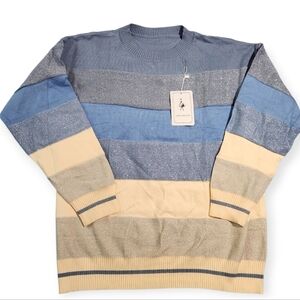 Ancapelion Colorblock Metallic Sweater Medium NWT